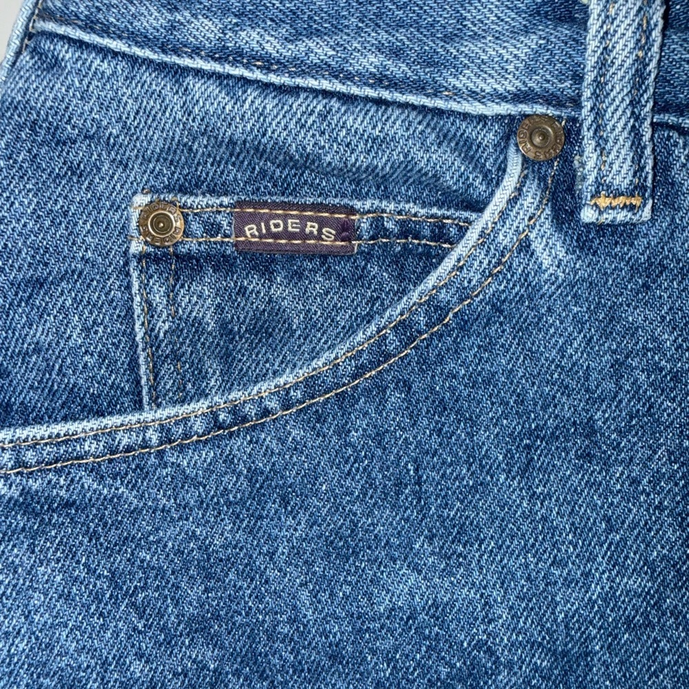 Riders Women's Vintage 1990s Blue Denim Jeans 100% Cotton Size 12 M - Picture 5 of 15
